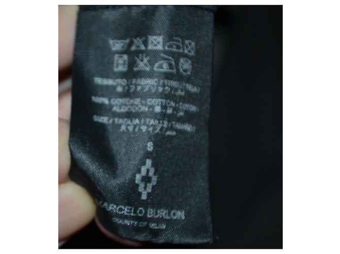 Autre Marque Marcelo Burlon Kleid mit Flügelprint Schwarz Mehrfarben - Ansicht 4