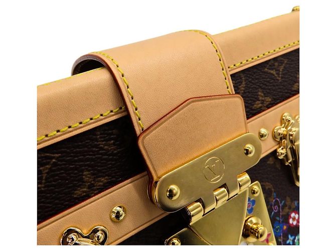 Borsa a Spalla Louis Vuitton Petite Malle Monogram Limited Edition Marrone - vista 7