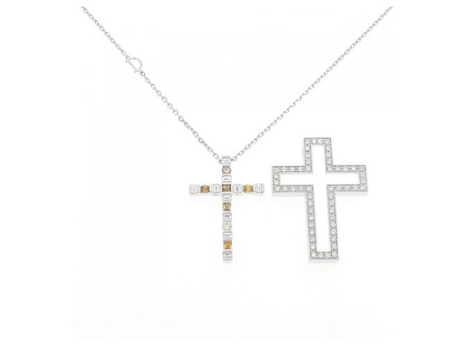 Autre Marque Collana Damiani Belle Epoque in oro bianco 750 e diamanti - vista 6