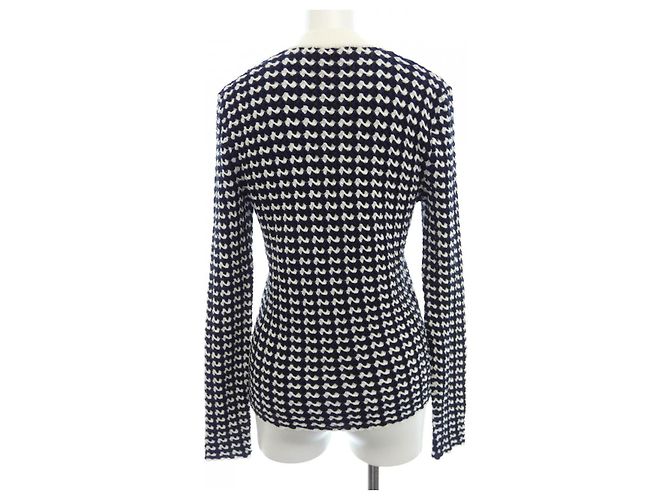 Top in maglia Chanel Nero Bianco - vista 2