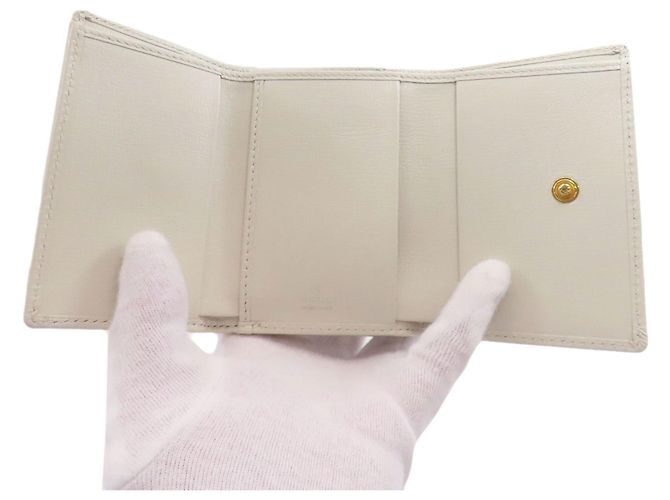 Portafoglio Bi-fold Gucci marrone e bianco - vista 4