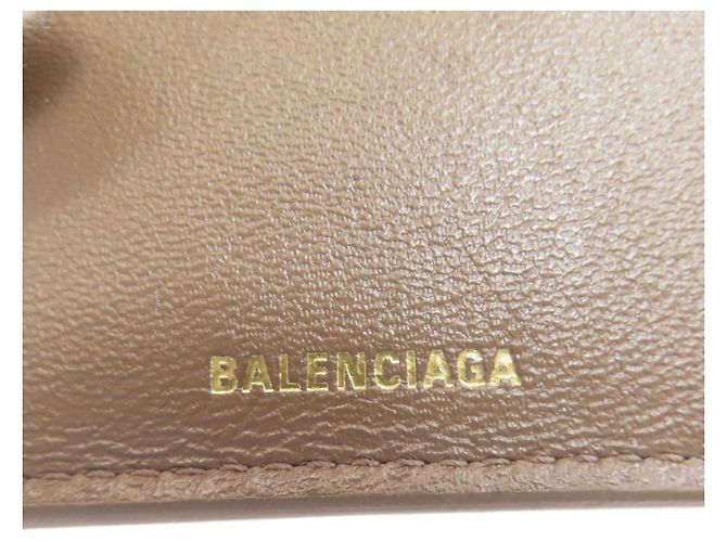 Balenciaga Mini Bi-fold Ledergeldbörse Braun - Ansicht 7