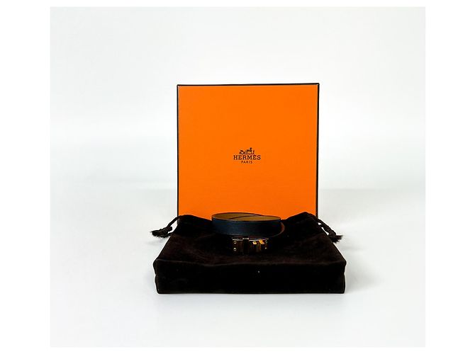 Hermès Hermes Mini Dog Double Tour Armband Leder Mini Schwarz - Ansicht 2