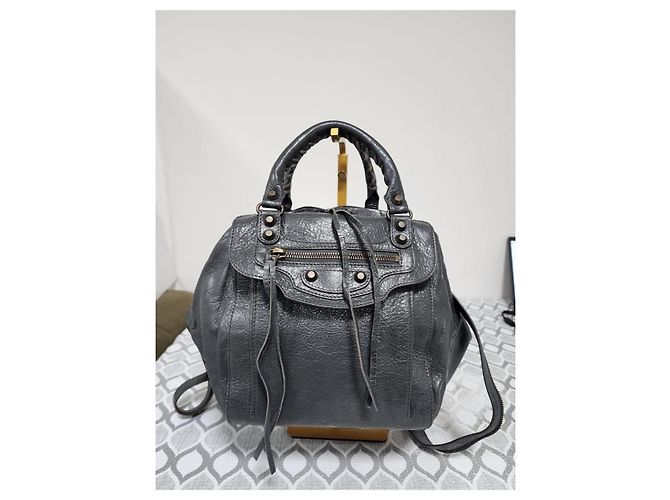 Balenciaga Agneau Classic Hardware Zip Traveler Rucksack - Grau - Ansicht 10
