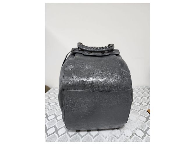 Balenciaga Agneau Classic Hardware Zip Traveler Rucksack - Grau - Ansicht 5