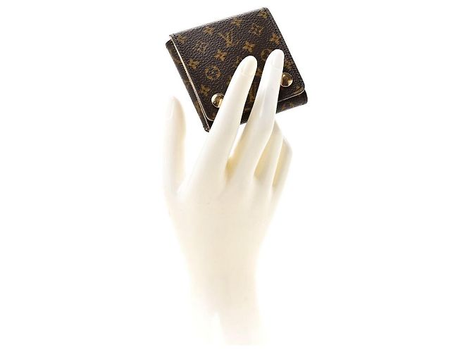 Louis Vuitton Monogram Folding Portafoglio e Custodia Gioielli Marrone - vista 9