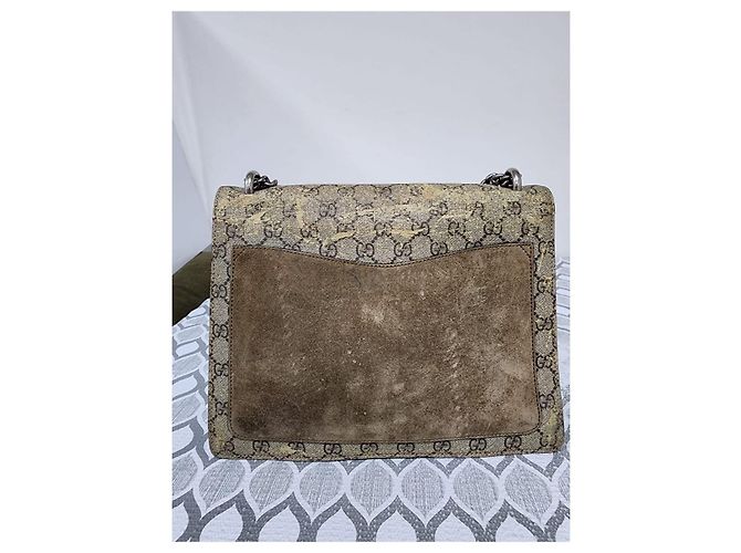 Gucci Dionysus Medium GG Supreme Monogram Borsa a tracolla Beige/Marrone - vista 15