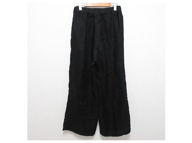 Autre Marque Weite Hose Handsome Linen Deuxieme Classe Schwarz - Ansicht 2