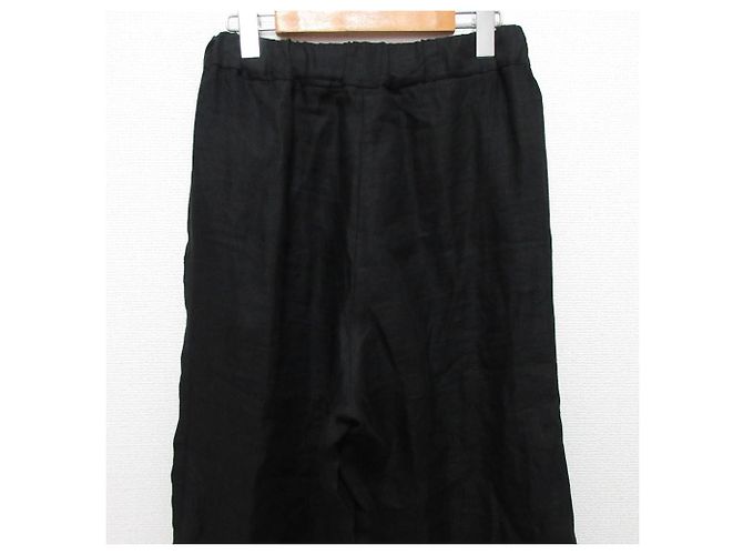 Autre Marque Weite Hose Handsome Linen Deuxieme Classe Schwarz - Ansicht 3