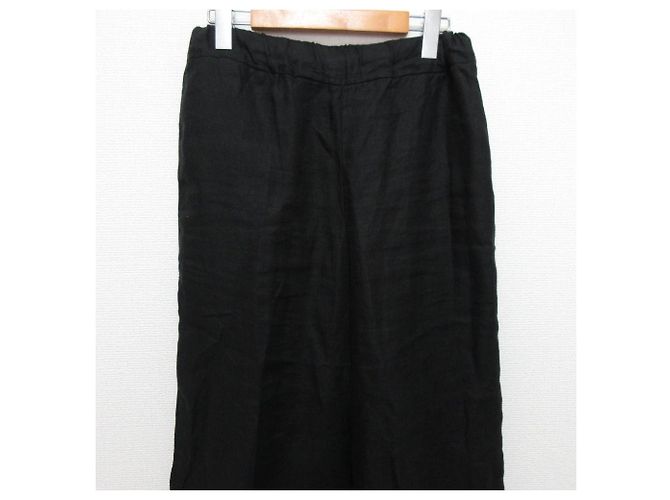 Autre Marque Weite Hose Handsome Linen Deuxieme Classe Schwarz - Ansicht 4