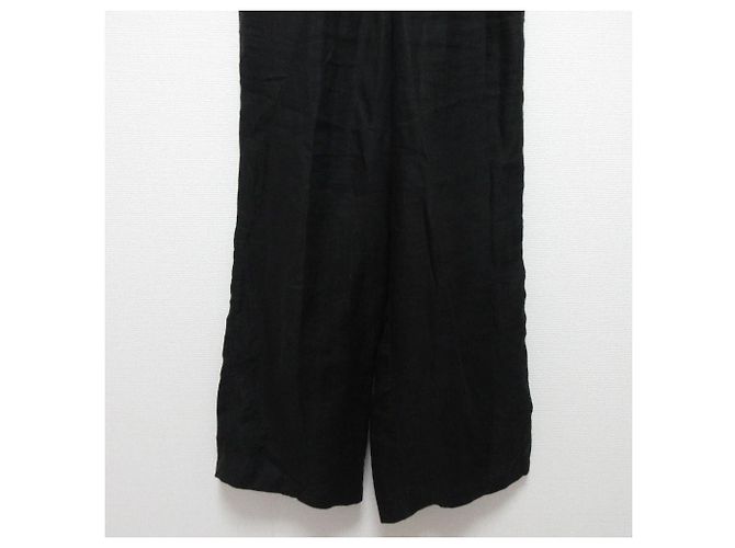 Autre Marque Weite Hose Handsome Linen Deuxieme Classe Schwarz - Ansicht 5