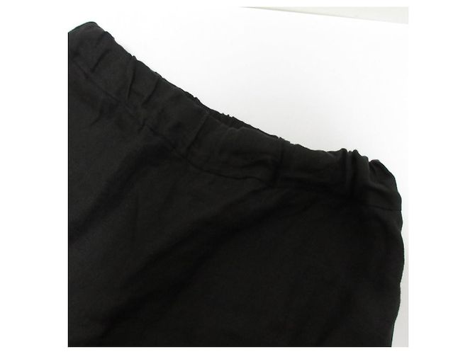 Autre Marque Weite Hose Handsome Linen Deuxieme Classe Schwarz - Ansicht 6