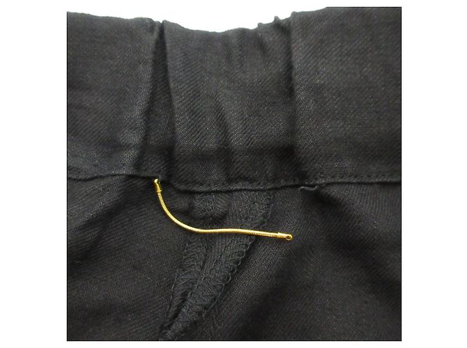 Autre Marque Weite Hose Handsome Linen Deuxieme Classe Schwarz - Ansicht 7