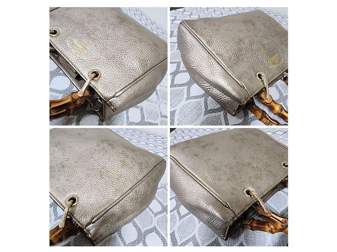 Gucci Small Bamboo Shopper Handtasche in Gold Golden - Ansicht 12