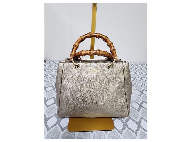 Gucci Small Bamboo Shopper Handtasche in Gold Golden - Ansicht 14