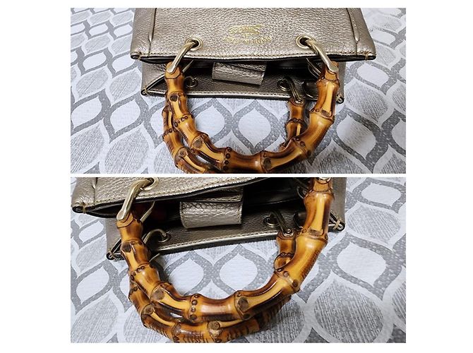 Gucci Small Bamboo Shopper Handtasche in Gold Golden - Ansicht 6