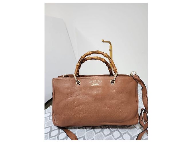 Gucci Bamboo Shopper Lederhandtasche - Braun - Ansicht 14