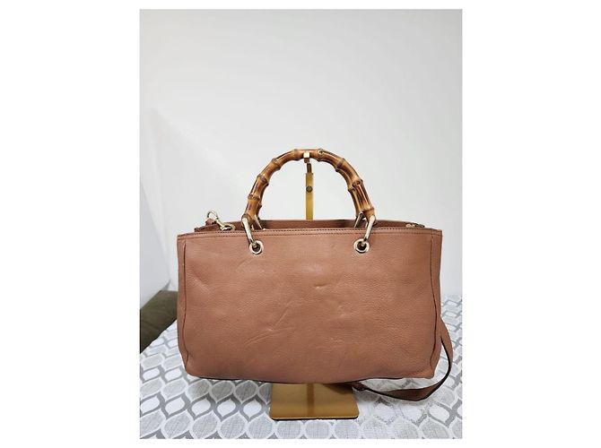 Gucci Bamboo Shopper Lederhandtasche - Braun - Ansicht 15