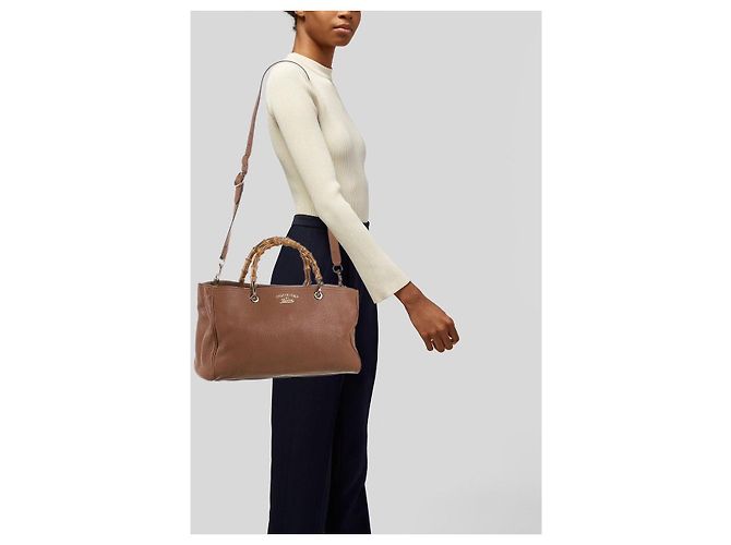 Gucci Bamboo Shopper Lederhandtasche - Braun - Ansicht 16