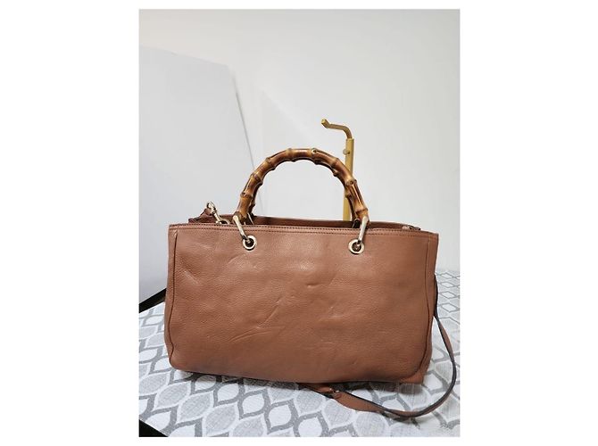 Gucci Bamboo Shopper Lederhandtasche - Braun - Ansicht 3