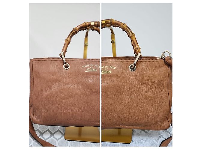 Gucci Bamboo Shopper Lederhandtasche - Braun - Ansicht 6