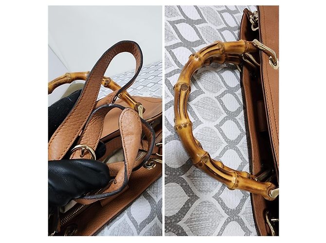 Gucci Bamboo Shopper Lederhandtasche - Braun - Ansicht 8