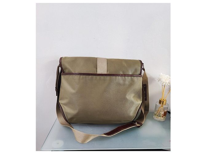 Lancel Borsa a Tracolla in Tela e Pelle Marrone Cachi - vista 2