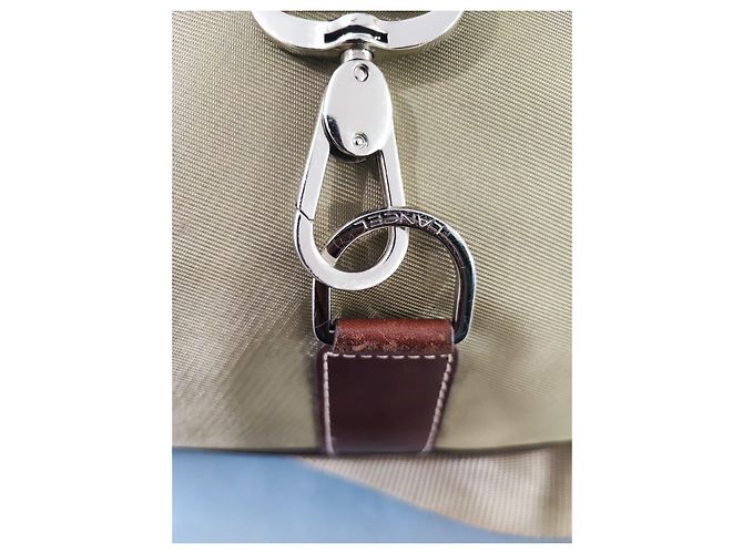 Lancel Borsa a Tracolla in Tela e Pelle Marrone Cachi - vista 4