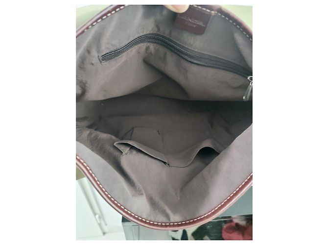 Lancel Borsa a Tracolla in Tela e Pelle Marrone Cachi - vista 8