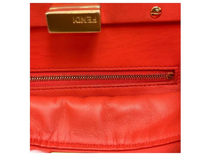 Borsa 2-Way Fendi Peekaboo Mini Arancione - vista 11