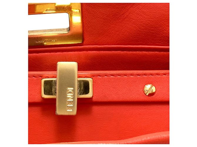 Borsa 2-Way Fendi Peekaboo Mini Arancione - vista 17
