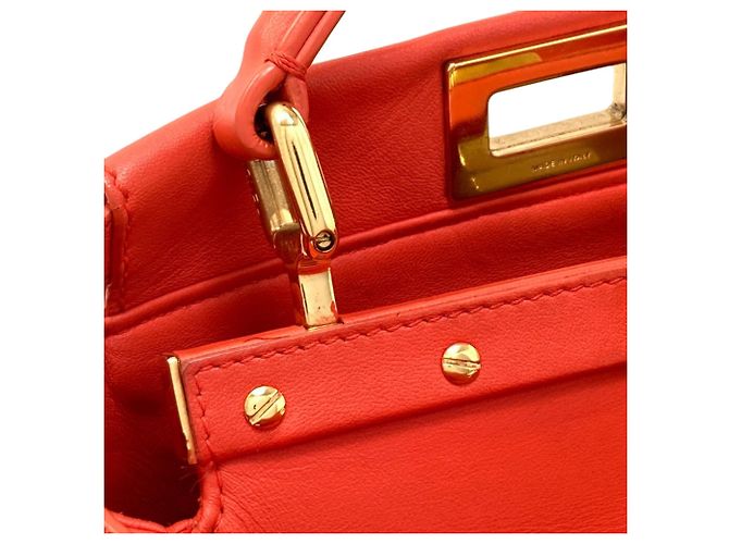 Borsa 2-Way Fendi Peekaboo Mini Arancione - vista 18