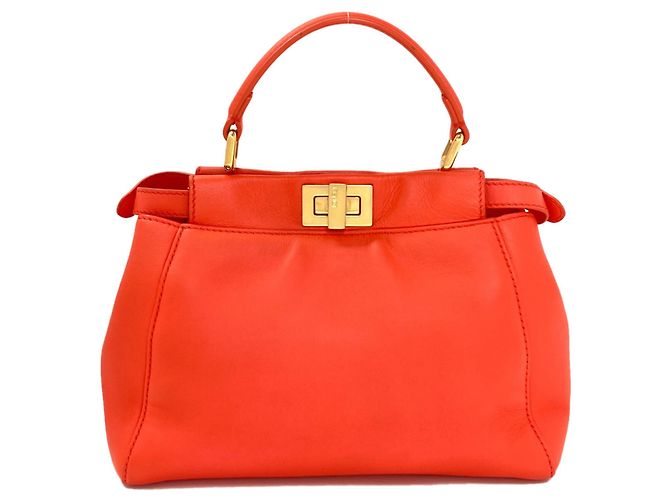 Borsa 2-Way Fendi Peekaboo Mini Arancione - vista 2