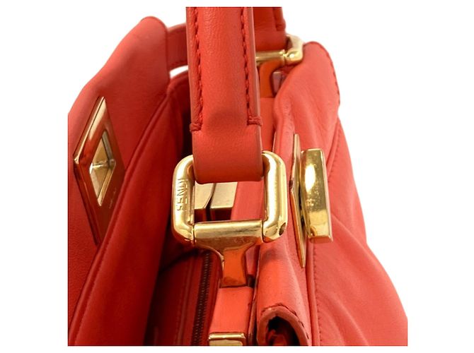 Borsa 2-Way Fendi Peekaboo Mini Arancione - vista 23