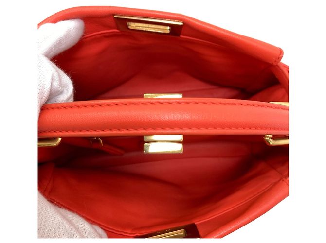 Borsa 2-Way Fendi Peekaboo Mini Arancione - vista 5