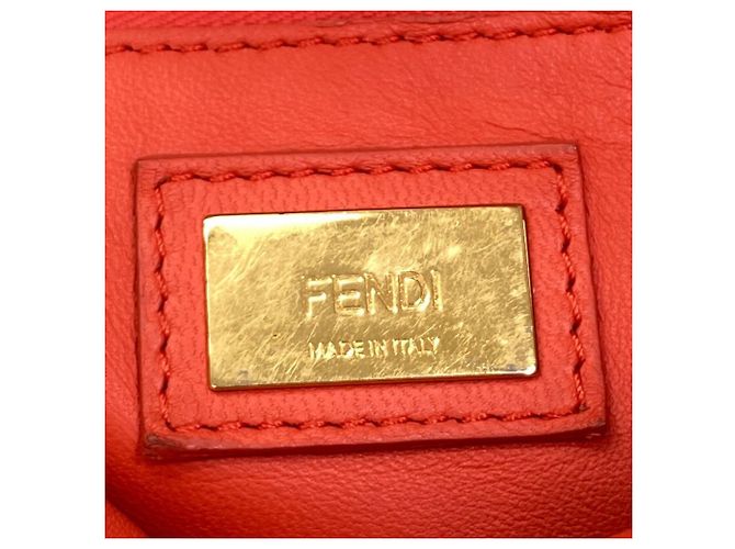 Borsa 2-Way Fendi Peekaboo Mini Arancione - vista 6