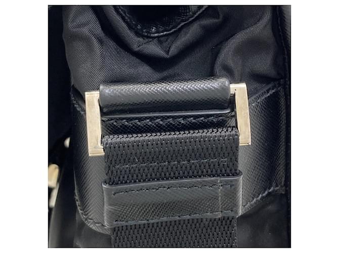 Borsa a tracolla in nylon nero Prada - vista 12