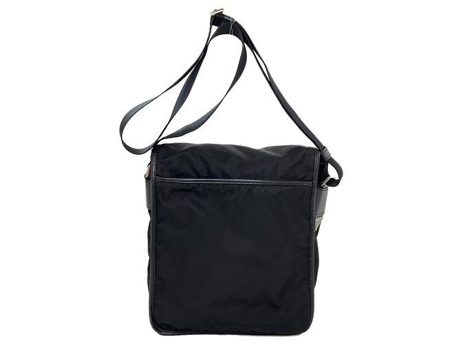 Borsa a tracolla in nylon nero Prada - vista 2