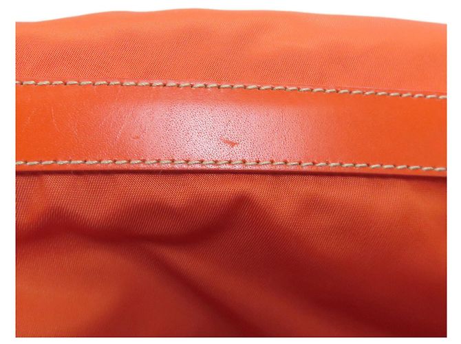Borsa a tracolla Prada Logo in nylon arancione - vista 14
