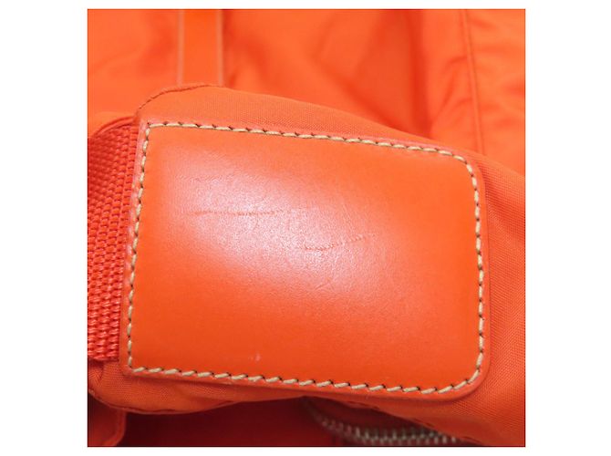 Borsa a tracolla Prada Logo in nylon arancione - vista 18