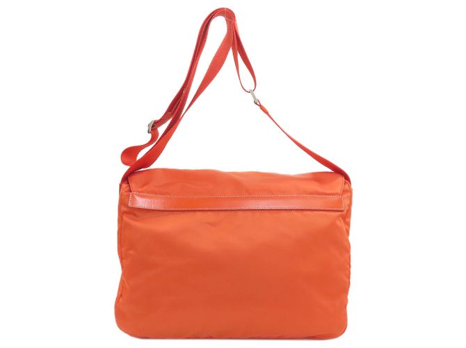 Borsa a tracolla Prada Logo in nylon arancione - vista 2