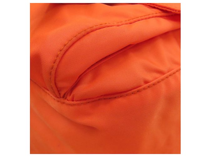 Borsa a tracolla Prada Logo in nylon arancione - vista 23