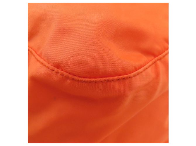 Borsa a tracolla Prada Logo in nylon arancione - vista 26