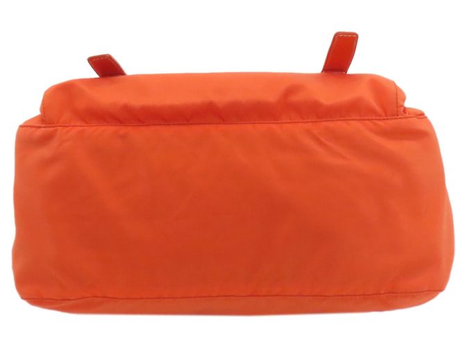 Borsa a tracolla Prada Logo in nylon arancione - vista 4
