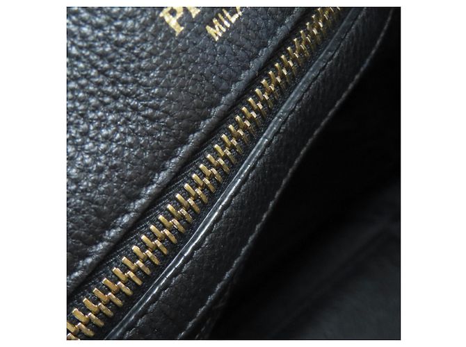 Borsa Tote Prada in pelle nera con logo Nero - vista 13