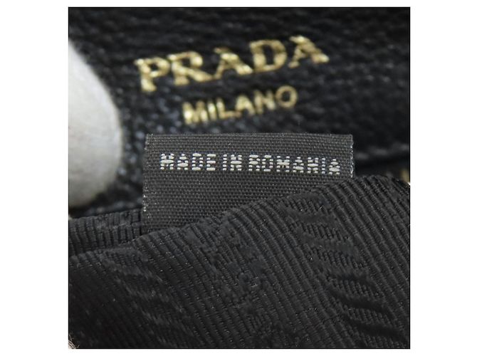 Borsa Tote Prada in pelle nera con logo Nero - vista 7