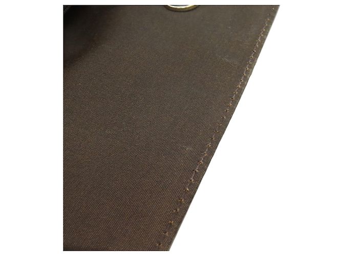 Borsa Tote in Nylon Marrone Scuro Gucci - vista 10