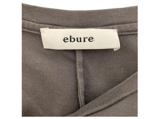 Autre Marque Vestido de algodão macio natural ebure Marrom - vista 4