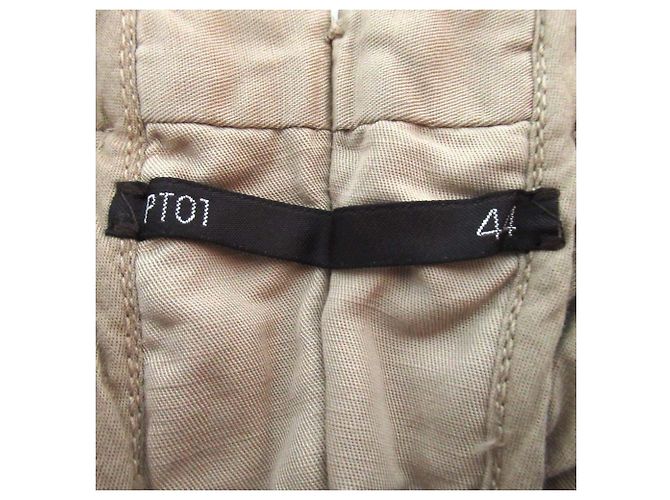 Autre Marque Pantaloni in lino e cotone taglio CARROT FIT PT01 - vista 10