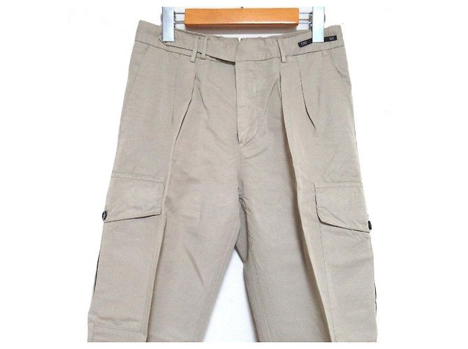 Autre Marque Pantaloni in lino e cotone taglio CARROT FIT PT01 - vista 3
